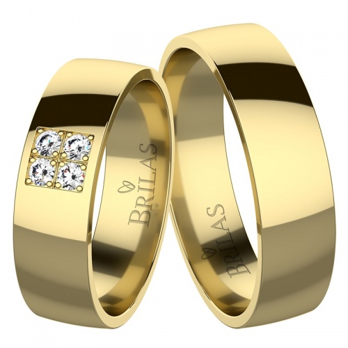 Dana Gold Briliant snubní prsteny ze žlutého zlata