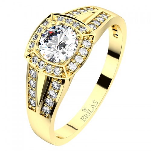 Apate G Briliant netradiční prsten ze žlutého zlata