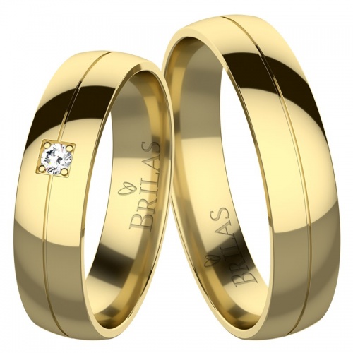 Tara Gold snubní prsteny ze žlutého zlata