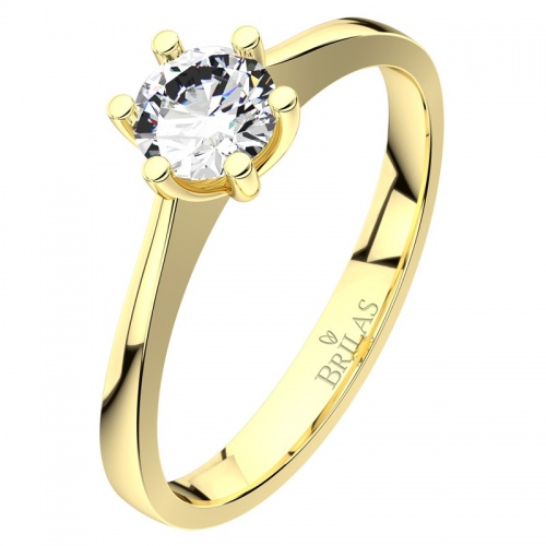 Darina G Briliant (3,6 mm) zásnubní prsten ve žlutém zlatě