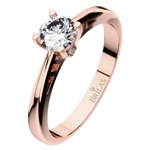 Vilma Red  sofistikovaný zásnubní prsten z růžového zlata