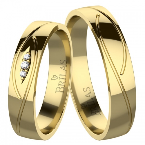 Savio Gold snubní prsteny ze žlutého zlata