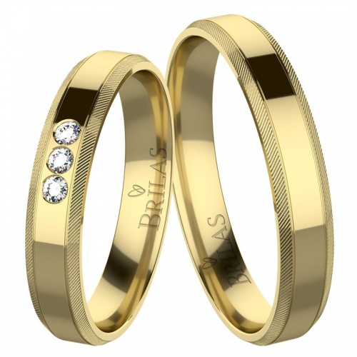 Tango Gold snubní prsteny ze žlutého zlata