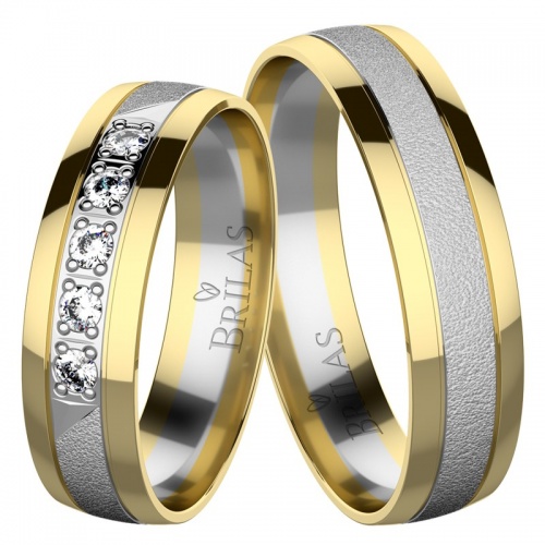 Rufian Colour GW kombinované snubní prsteny