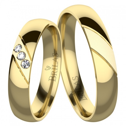 Amálie Gold hezké snubní prstýnky ze žlutého zlata