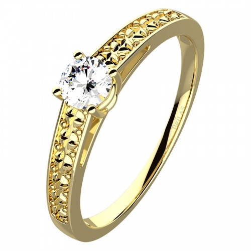 Milena Gold Briliant zásnubní prsten ze žlutého zlata