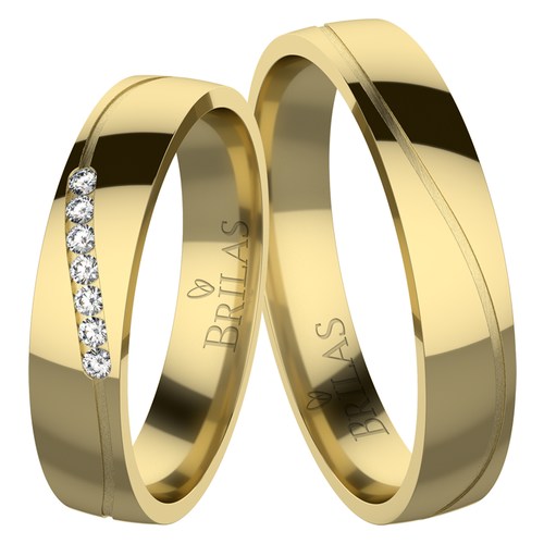 Afra Gold snubní prsteny ze žlutého zlata