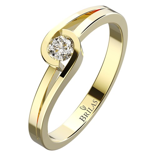 Selina G Briliant prsten ze žlutého zlata