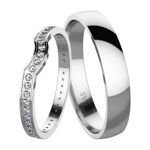 Proxima II White snubní prsteny z bílého zlata