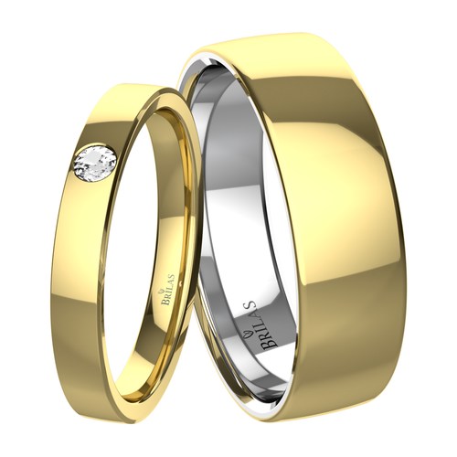 Galava Gold snubní prsteny ze žlutého zlata a stříbra