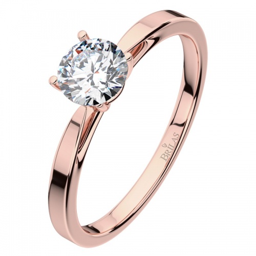 Grácie RW Safír (4,75 mm) zásnubní prsten z růžového zlata se safírem