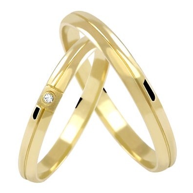 Honora Gold jemné snubní prstýnky ze žlutého zlata