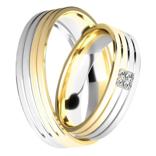 Rodolfo Colour GW snubní prsteny z kombinovaného zlata